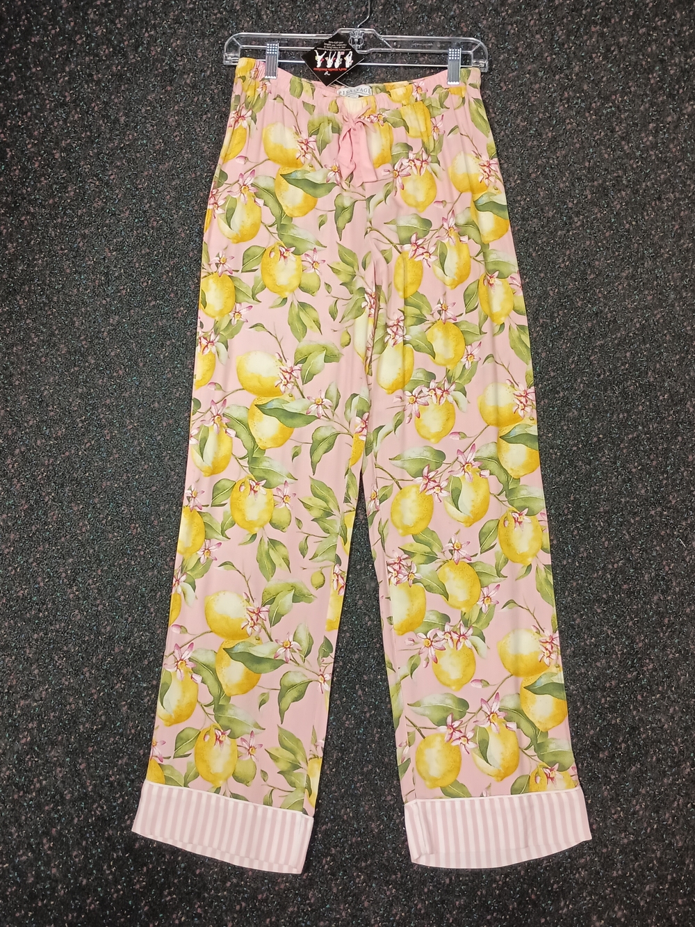 PJ Salvage Pink Lemon-Print Pajama Pants